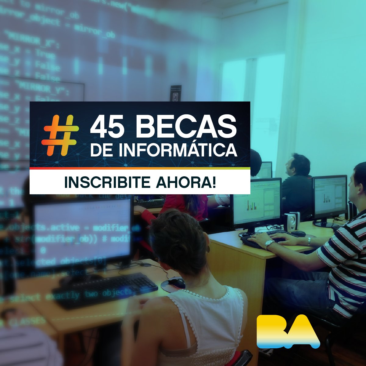 BAJoven's tweet photo. 👨‍💻El futuro tiene una oportunidad para vos. 45 becas de informática en @EXO_training. Inscribite en https://t.co/qAynFqcKcg #Potenciate ⌨️💻 https://t.co/T5NUbOVK0C