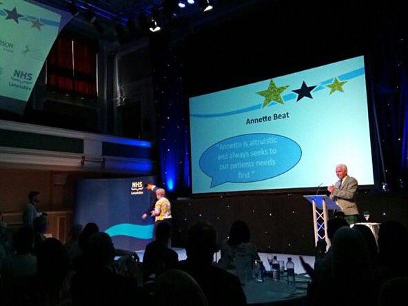 pdownieslt's tweet photo. #NHSLStaffAwards17 The Award for Outstanding Care goes to Annette Beat SLT- Lanarkshire. Congratulations! @SLTNorth @rcsltscot @RCSLT https://t.co/6hF0ZGHy16