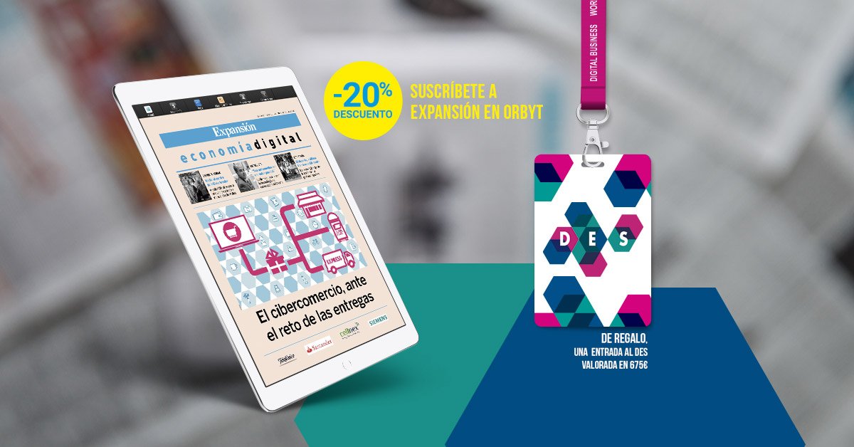 ¡OFERTA EXCLUSIVA! Expansión con 20% dto. + Pase VIP al evento Digital E-Show, valorado en 675€.
bit.ly/2p1nIkR