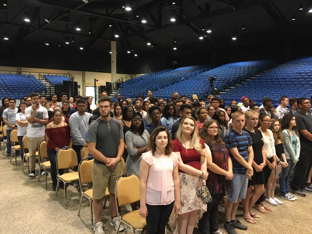 Graduation practice for the Bruins. #GoBHSBruins