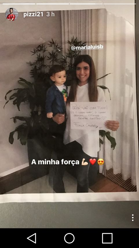 Isto é a coisa mais querida
"Papá, vai com tudo! És o nosso herói, o nosso orgulho.. Estamos sempre contigo. Força, campeão. 21" i love them