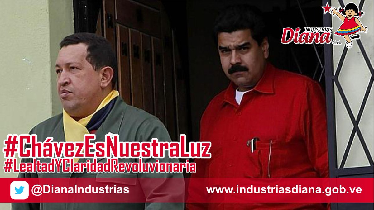 DianaIndustrias's tweet photo. #ChávezEsNuestraLuz por eso Continuamos con tu Legado para Fortalecer esta Revolución!!! https://t.co/HwVkslaYNk