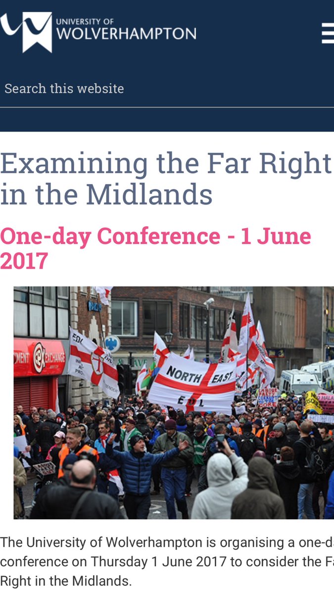 George Kassimeris (@gkassimeris) on Twitter photo 'Examing the Far Right in the Midlands'. One day conference 1st June <a href="/wlv_uni/">University of Wolverhampton</a> <a href="/wlv_uniNews/">WLV Uni News</a> wlv.ac.uk/research/insti… 'Examing the Far Right in the Midlands'. One day conference 1st June <a href="/wlv_uni/">University of Wolverhampton</a> <a href="/wlv_uniNews/">WLV Uni News</a> wlv.ac.uk/research/insti…
