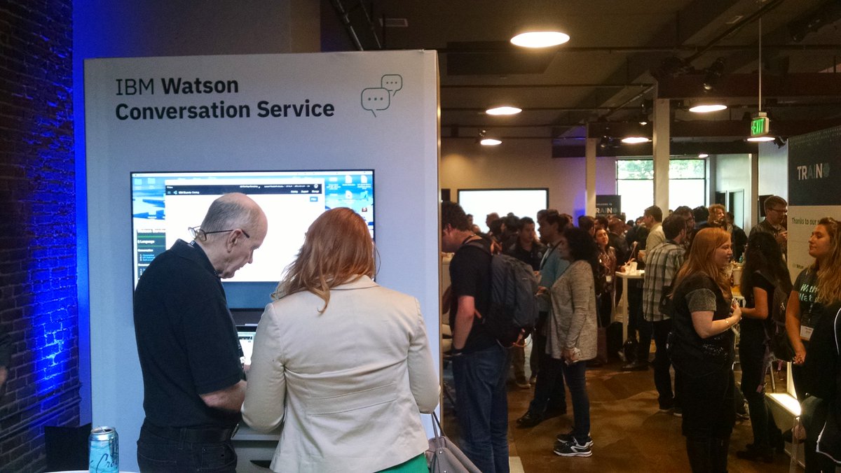 uclaRaymond's tweet photo. #IBMWatson at #TrainAI2017 with @tango245 @tedyc and Winnie https://t.co/DoxQxQ4AtR