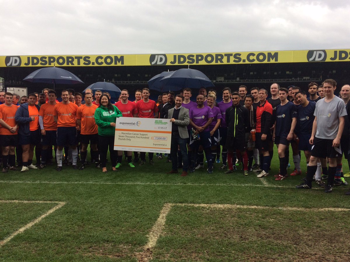 Arkdatacentres's tweet photo. What a great day of #football with @Exponential_e ! Together, we've managed to raise £7,500 for @macmillancancer 👏 https://t.co/dsbOtFAYI3