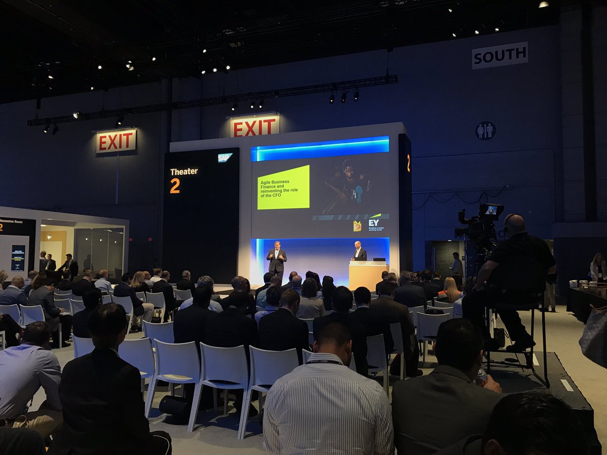 EY_Ecosystems's tweet photo. EY's Tony Klimas &amp; Ingmar Christiaens talk Agile Finance at Theatre 2 now #SAPPHIRENOW https://t.co/VJ3OTm5vcO