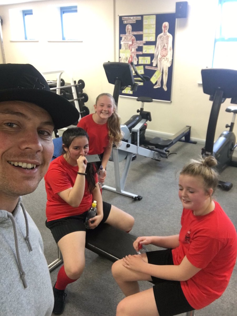 CraigBroom's tweet photo. red faces after a mini Triathlon at Cardinal Allen.
5km bike 🚴 
500m row 
1000m run 🏃 
Great work by all the girls @ftfc #fitfam https://t.co/0DAsgEKy2L