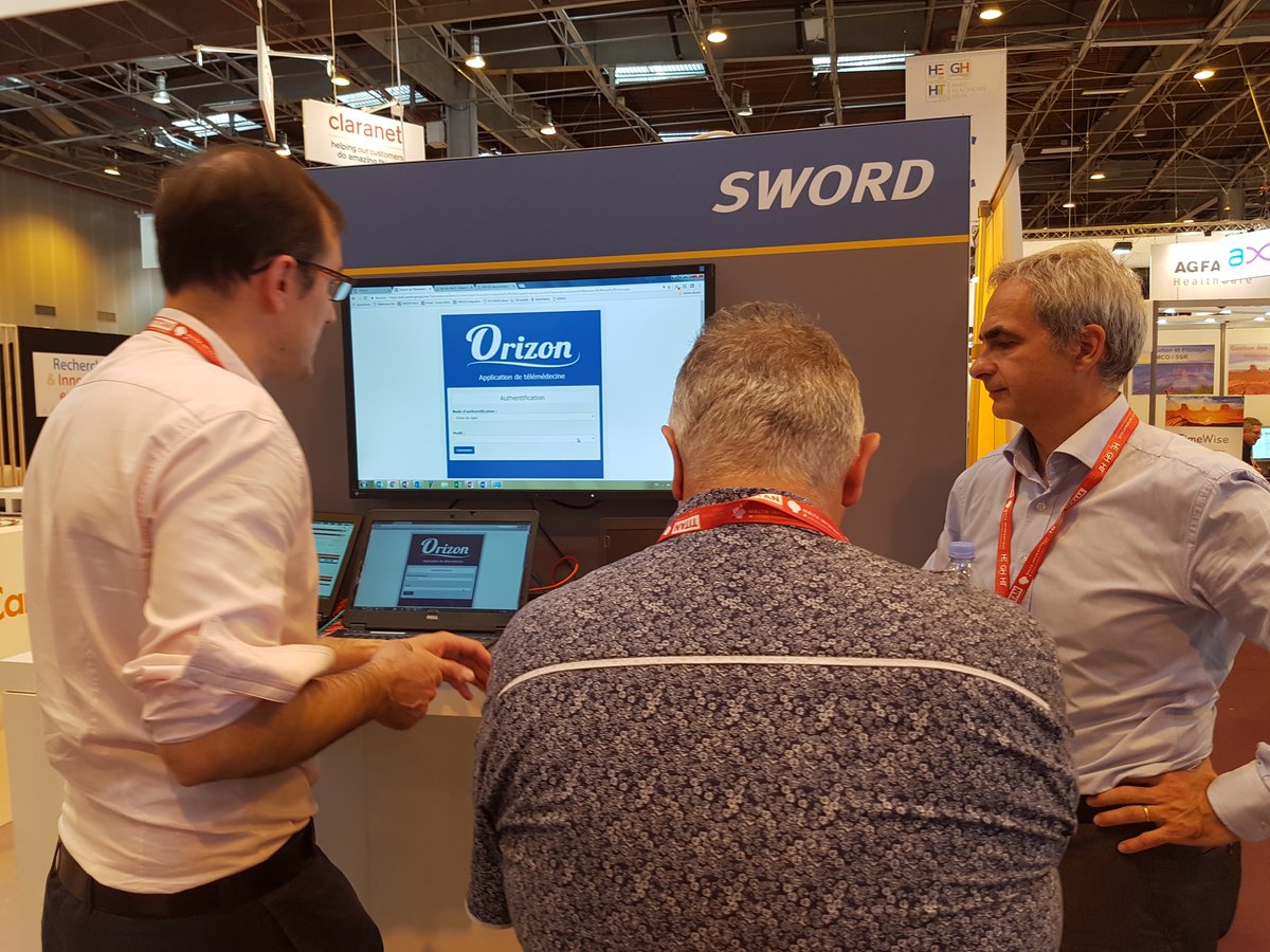 Sword_Group's tweet photo. @Sword_Group, nos experts santé @remitricaud @phil_lecalve répondent à vos questions stand C41 #PHW17 https://t.co/AvA3qjRCFY