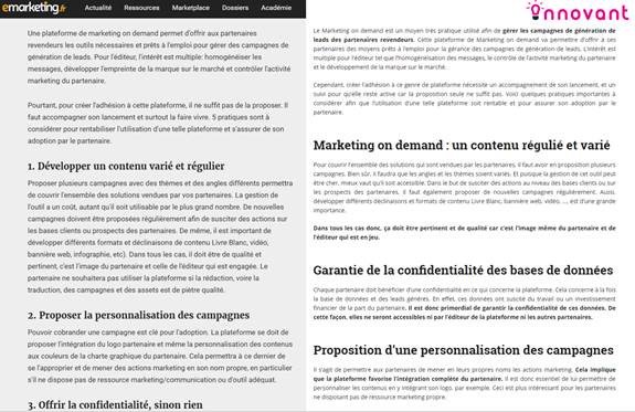 ytrouilleux's tweet photo. [#plagiat] Titres &amp; contenu de mon article sur @Emarketing_fr très maladroitement plagié par @byinnovant : ni pro, ni #éthique !!! https://t.co/vRD5TVGnET