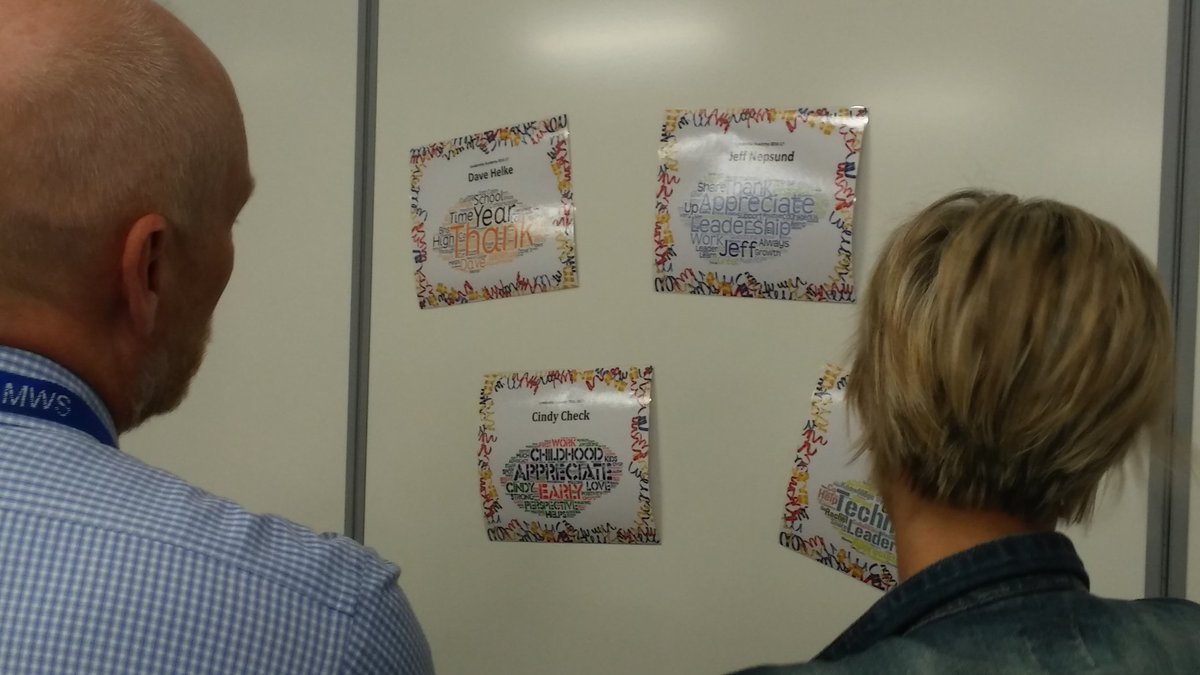 Kathy_Funston's tweet photo. Celebrating each other's work @ISD191 to implement #visionOne91. Effort by many makes #One91 a great system for students, families & staff! https://t.co/NIUmokCSYA