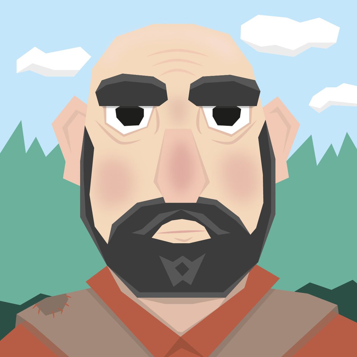 GraphicsHill's tweet photo. A simple bearded bloke #illustration #characterdesign #vectorart #digitalart #illustrator #beard https://t.co/OR57D5kpms