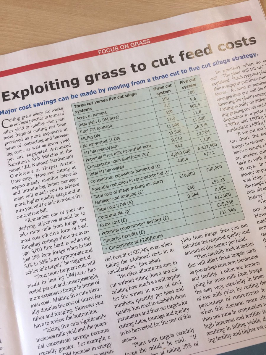 '<a href="/ARNRobWatkins/">Rob Watkins</a> evaluates the benefits of a 5 cut silage strategy over a 3 cut in British Dairying #silage17 goo.gl/Uo2qpK