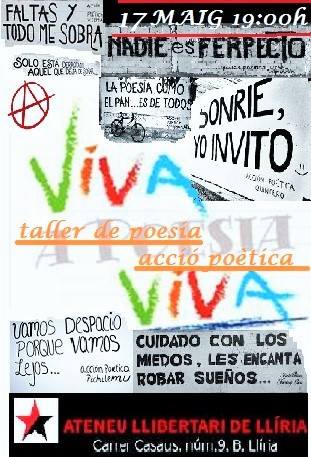 Recordatori: hui a les 19:00h tenim la primera reunió informativa per a realitzar els tallers de poesia