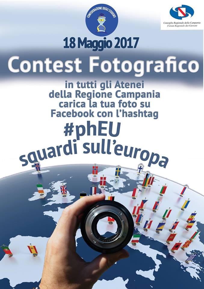 Domani Contest fotografico in tutti gli atenei della Campania per Festa dell'Europa carica la tua foto e usa #phEU #Eu60 #Seg2017