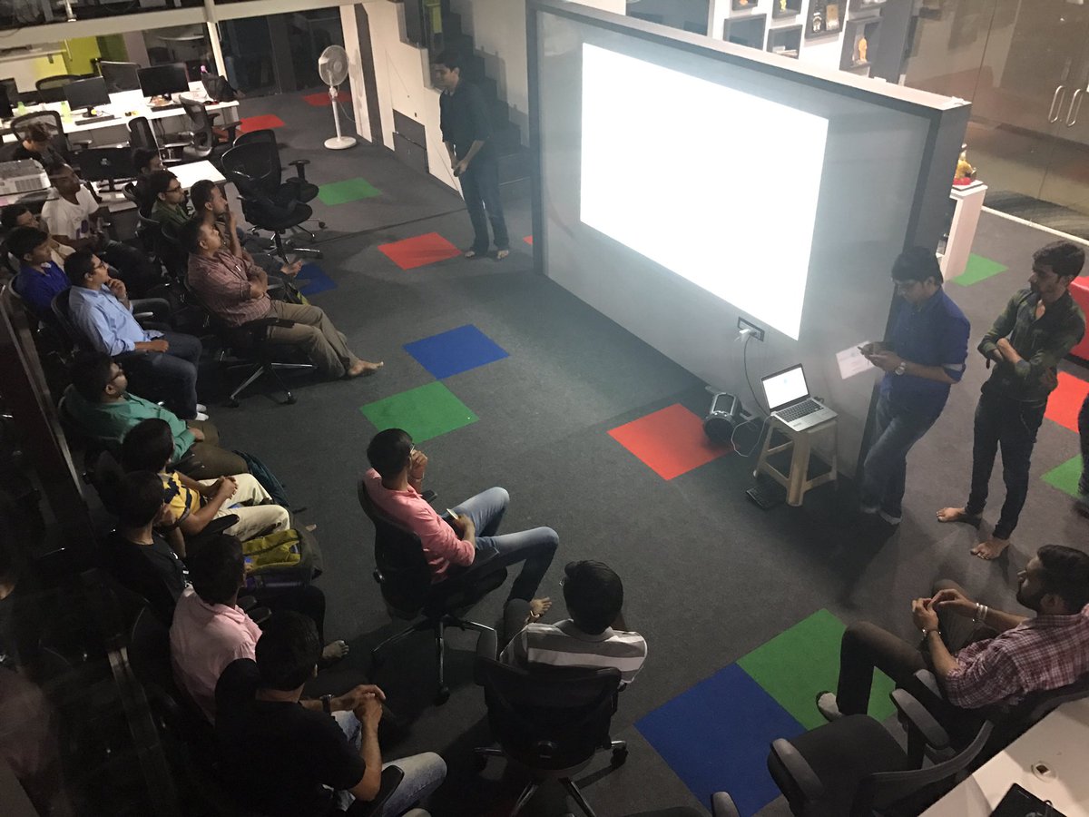nirmalrdesai's tweet photo. First #AMTmeetup happening @multidots https://t.co/Dq6Wmwikcu