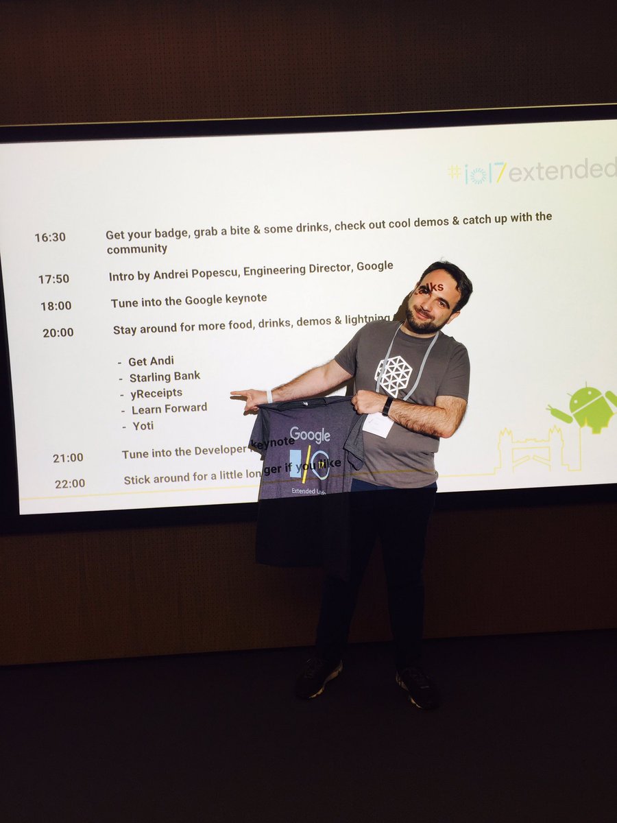 Having fun with <a href="/cdinu/">Cristian Dinu</a> before Google I/O Extended in London at #campuslondon. That is us Learn Forward!
