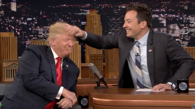 thehill's tweet photo. Jimmy Fallon regrets softball interview with Trump: https://t.co/Nm5lKa1tdp https://t.co/Zg8K8uO1Yb