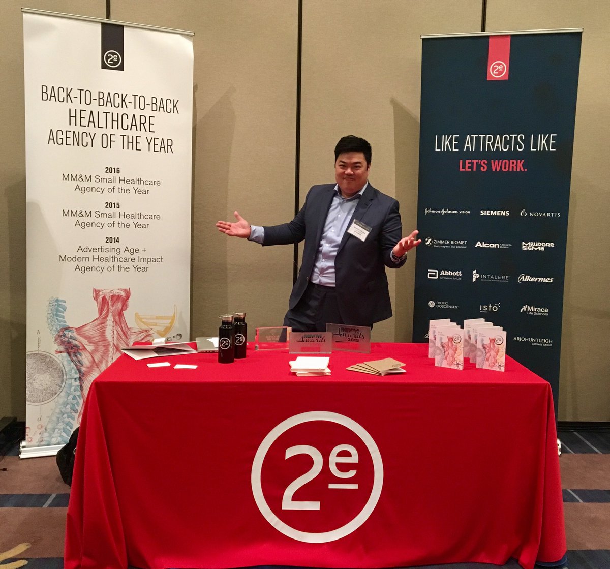 meet2e's tweet photo. Good morning #MedDevMktg West! @2eBrandon is excited for day 2! Stop by the 2e booth to talk marketing in the #medicaldevice space. https://t.co/jTILqesUeG