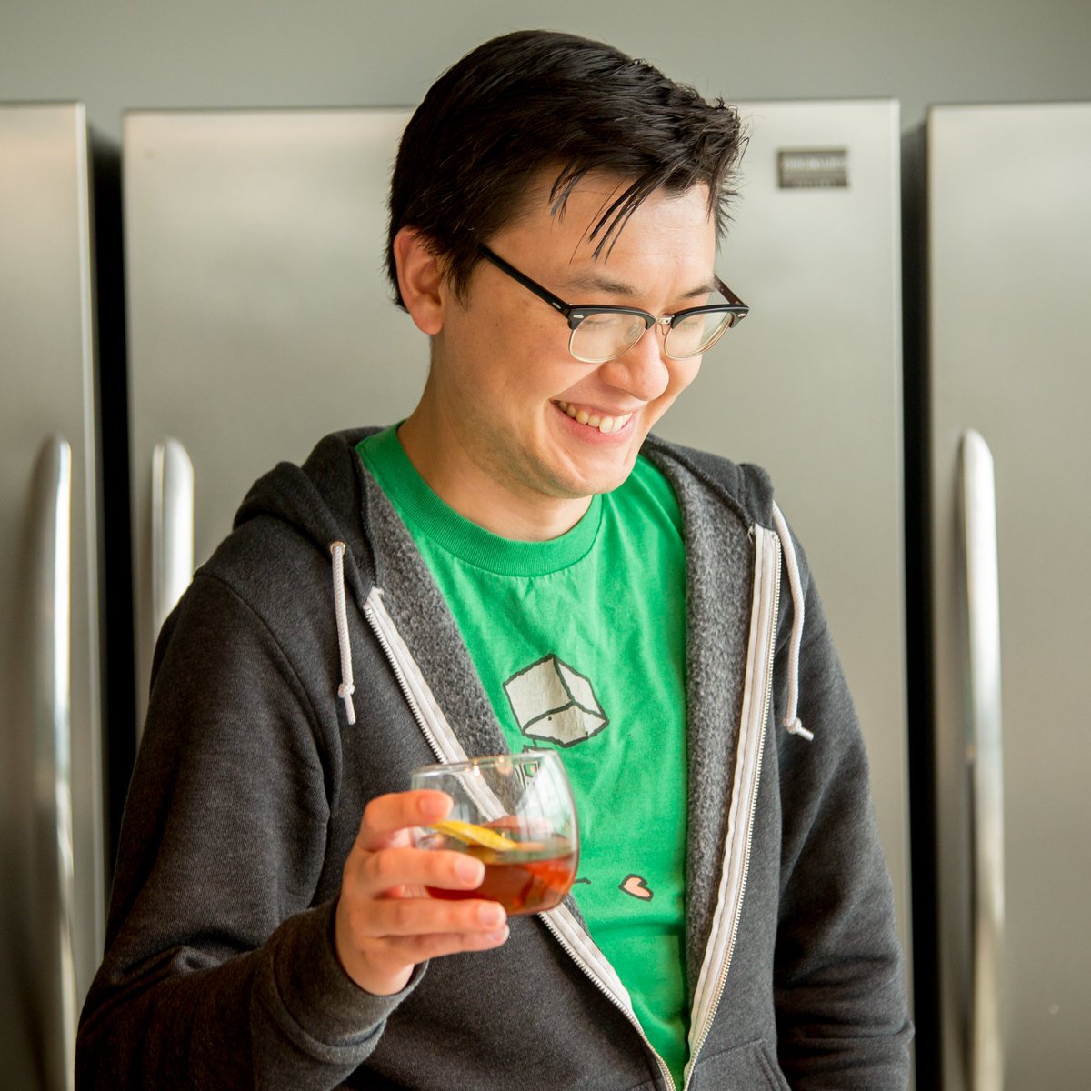 mediatemple's tweet photo. Nigel, our BI Analyst, doesn't just provide crucial intelligence to various departments, but also that crucial craft cocktail! #InsideMT https://t.co/1uq2EuhwK4