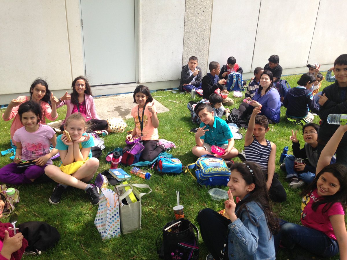 Eating lunch on a beautiful day before part 2 of the film festival! <a href="/NikkiMadgett/">Nikki Madgett</a> <a href="/PeelSchools/">Peel District School Board</a>