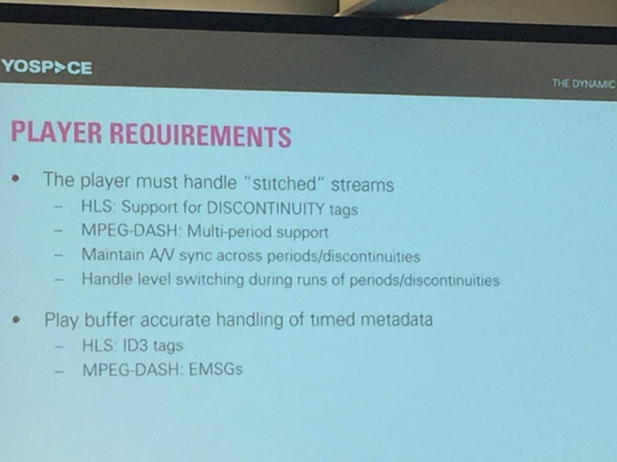 NicolasWeil's tweet image. #FOKUSMWS Who said there's no ad insertion  solution for DASH on the market? @yospacedotcom and @fraunhoferfokus are on it #DASHforward