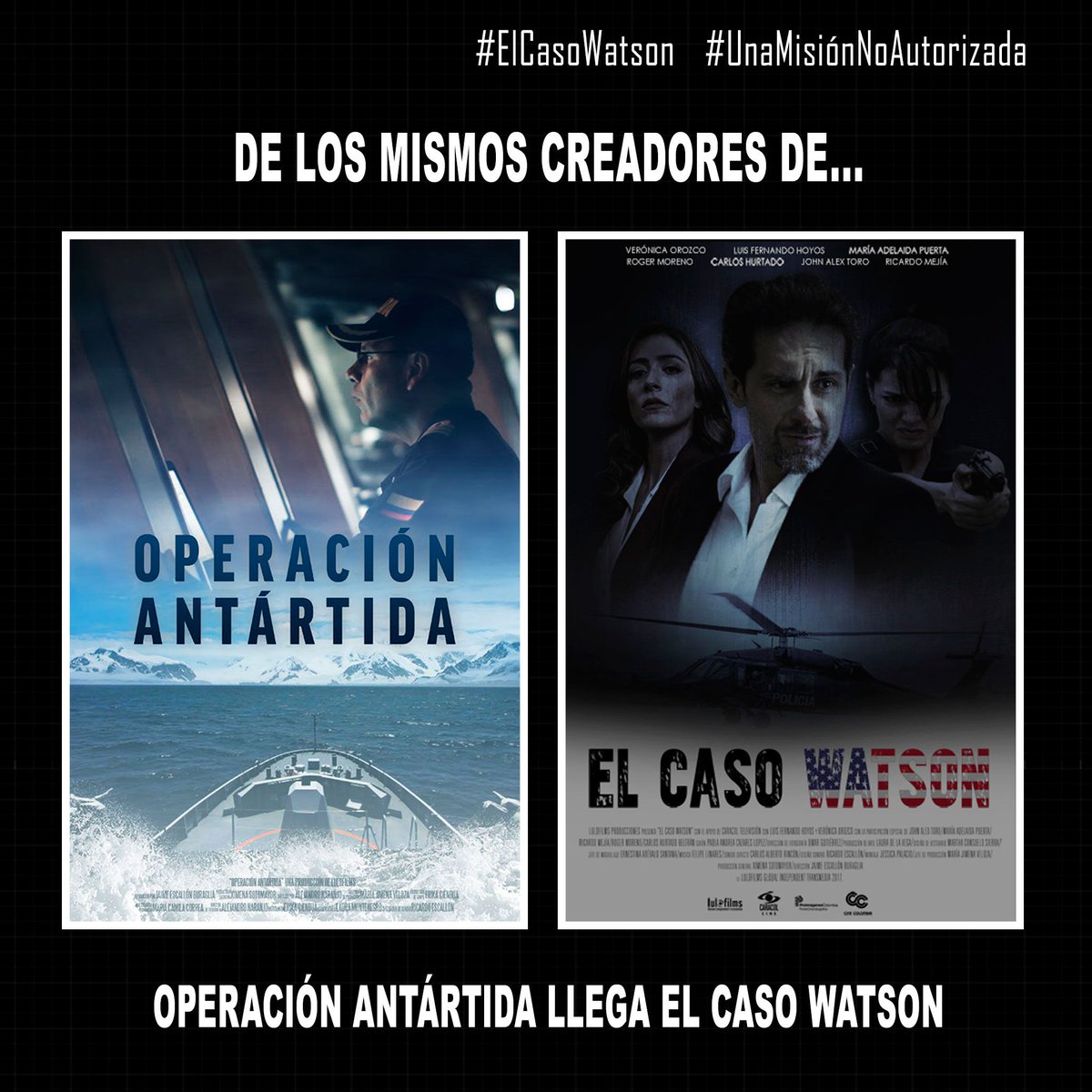 De los mismos Creadores de "#OperaciónAntártida" llega a las salas de cine "#ElCasoWatson" #cinecolombia #CineMark #Procinal #LuloFilms