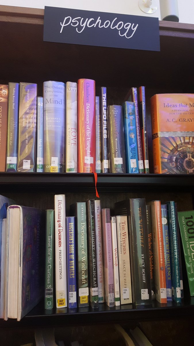 KevHochard's tweet photo. As a psycjologist I often study UFO sightings and the history of witchcraft... #wrongSection #libraryFails https://t.co/hv79hwd6qa
