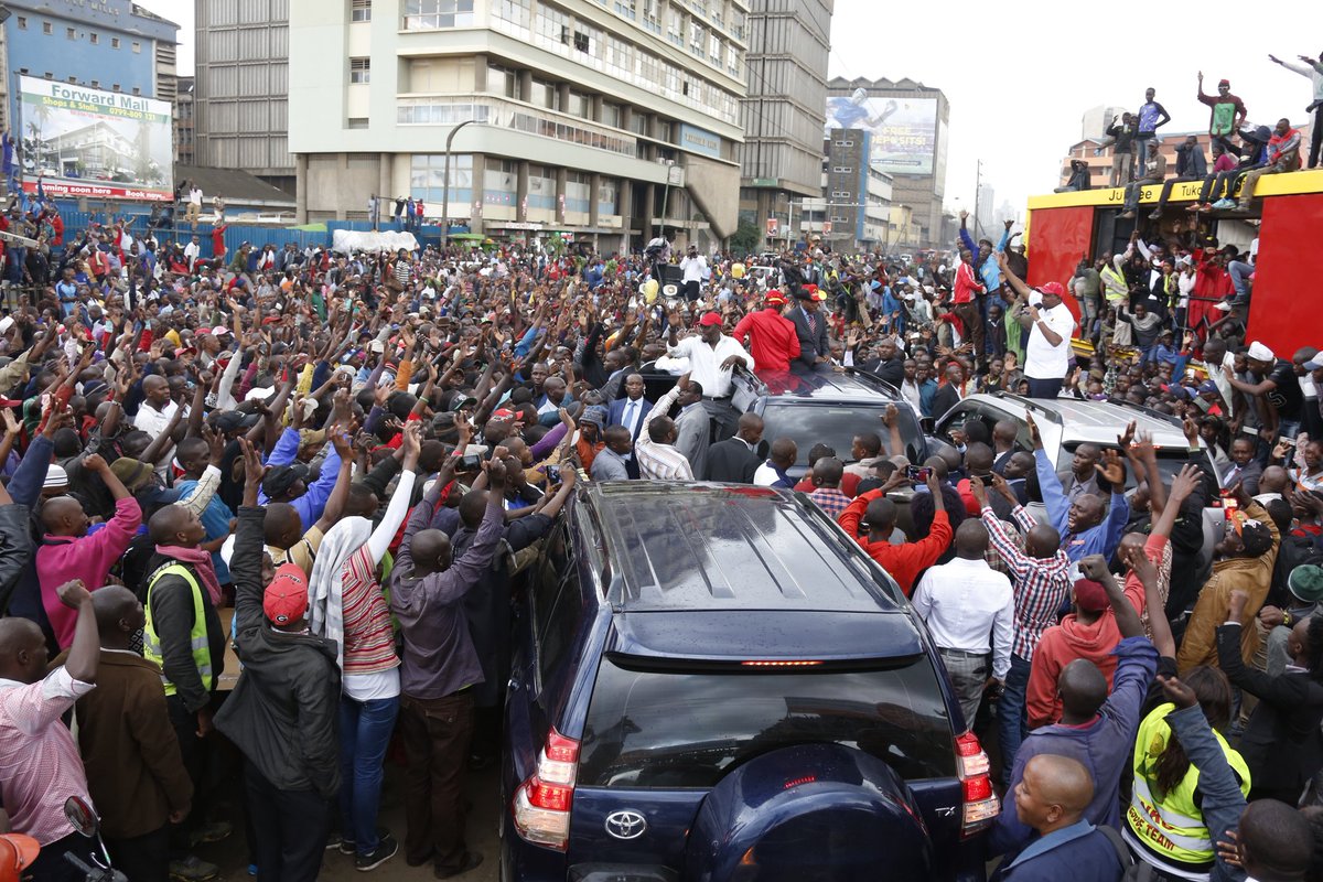 HonAdenDuale's tweet photo. Addressing residents at Muthurwa Market and Eastleigh, Nairobi County with Deputy President @WilliamsRuto and the Nairobi #JubileeTeam. https://t.co/kfQOVnGiJT