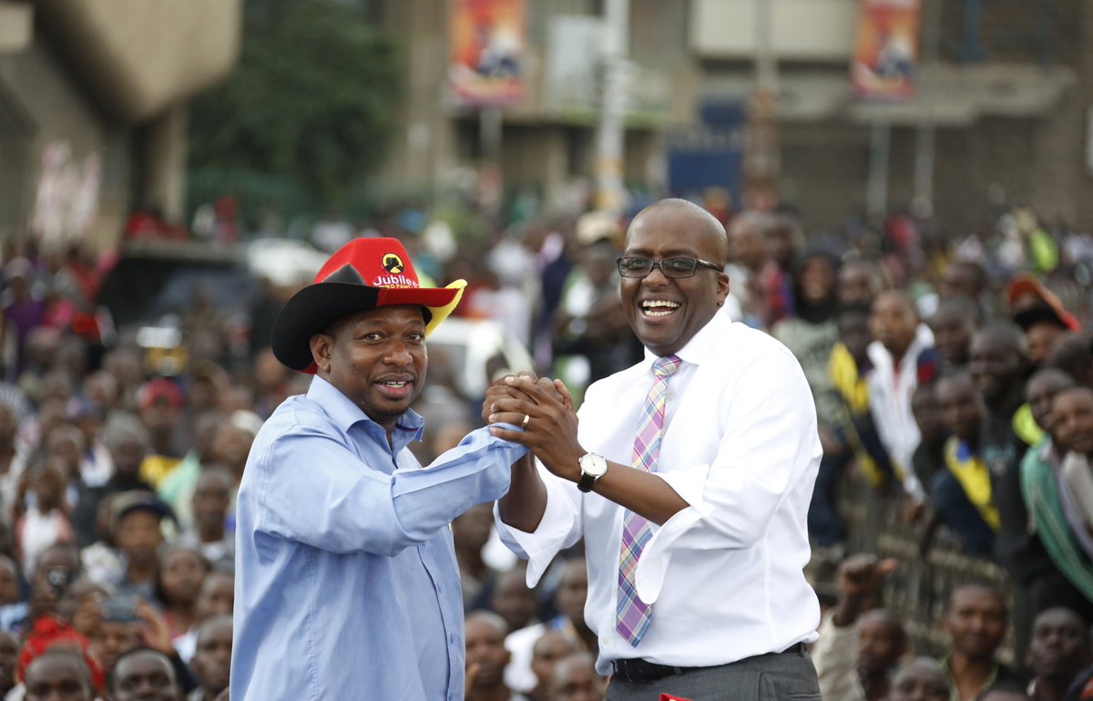 HonAdenDuale's tweet photo. Addressing residents at Muthurwa Market and Eastleigh, Nairobi County with Deputy President @WilliamsRuto and the Nairobi #JubileeTeam. https://t.co/kfQOVnGiJT