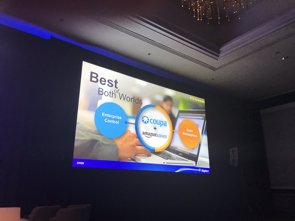Excited about <a href="/Coupa/">Coupa Software</a> Open Buy with <a href="/Amazon/">Amazon</a> Business. Best of both worlds #partnership. <a href="/rbernshteyn/">Rob Bernshteyn</a> #coupainspire