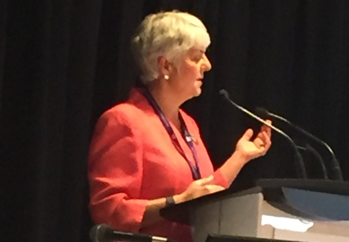 CapUFaculty's tweet photo. Kicking off day 3 of #FPSE2017 with MLA Carole James. Discussing #bcpse issues within the broader communities that we live and work in. https://t.co/sm6uAjkcNb