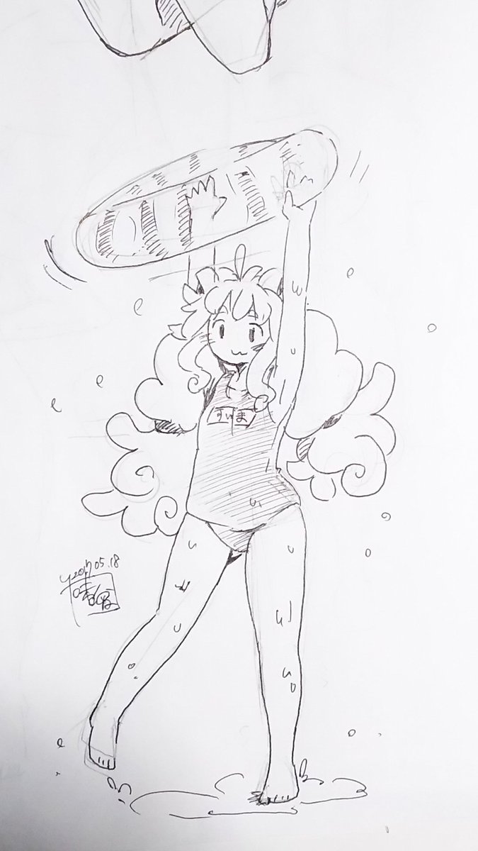 @moyashitouhu @doctor_gozaru @kuta_tsukune @yoshiterusande1 ホントみんなアイコンに釣られ過ぎだよ!wあ、ちなみに練習したので良ければ(*=ω=) 