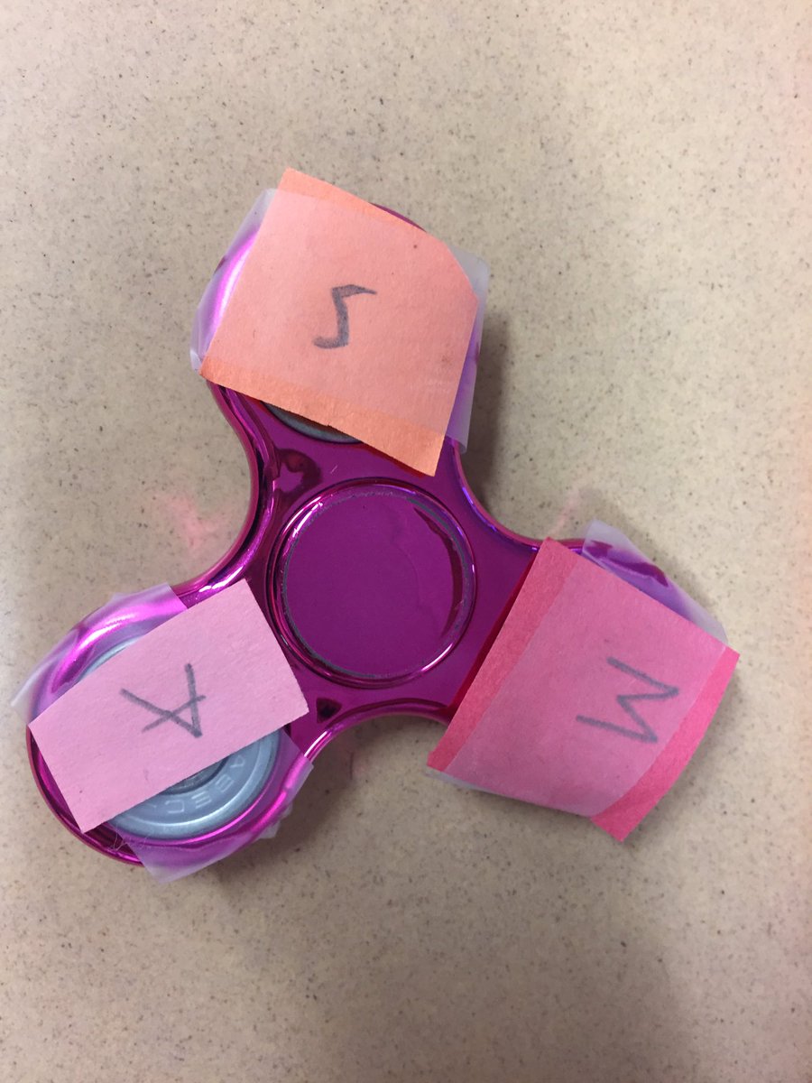 ctarreola's tweet photo. Let the creativity flow! Letting my kids lead! Good job girls! Once again 😉 #FidgetSpinnerMath #GirlsInMath 👯‍♂️❤️ https://t.co/b1NQpJiLE2