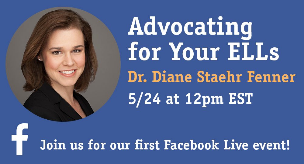 ColorinColorado's tweet image. Our Facebook Live event on #ELL advocacy w/ @DStaehrFenner will be archived &amp;amp; made available on @ColorinColorado ow.ly/m73a30bOee8