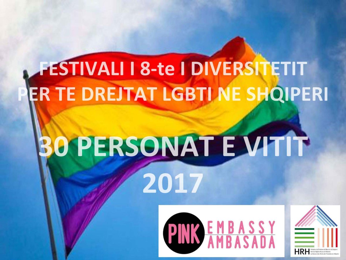 AltinHazizaj's tweet photo. Ambasada PINK shpalli sot 30 PERSONAT E VITIT 2017 PER TE DREJTAT LGBTI.

#PINKembassy
#ambasadaPINK
#FEST8diversitetit
#LGBTIshqiperi https://t.co/0J6pjsbjSP