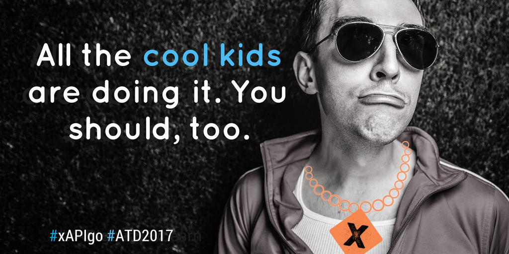 WatershedLRS's tweet photo. All the cool kids play #xAPIgo, right @DuncanWIV? https://t.co/4pcu9oqdZM #ATD2017 #xAPI https://t.co/QXGMAg7kp1
