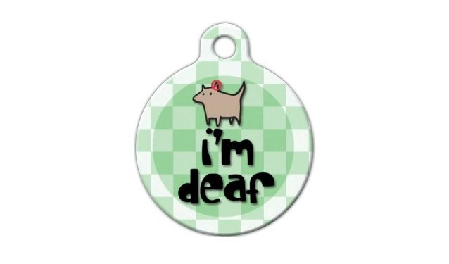 SPCustomAlum's tweet photo. I'm Deaf Engraved Pet ID Tag https://t.co/VazV4DtvX7 #Etsy #EngravedPetTag https://t.co/oahsSTVAa3