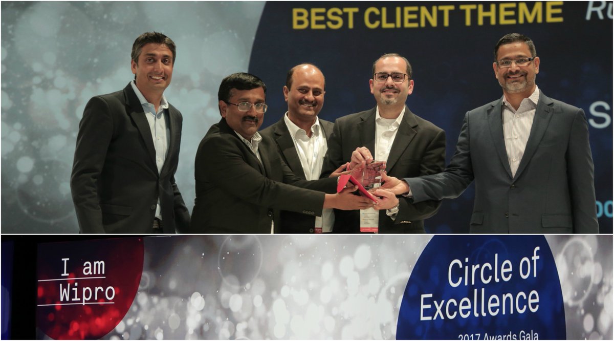 davechopra's tweet photo. Yet again! Best Client Theme #Runnerup #GIS #SoftwareDefinedEverything. Many congratulations Team @wipro @SDx #WLC https://t.co/yd44GM2osb