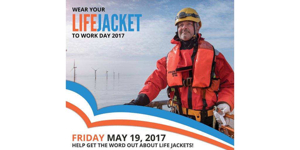 ReadySetWearIt's tweet photo. RT @BoatingCampaign: Are you ready for Wear Your Life Jacket to Work Day?? We are! #safeboating #RSWI2017 https://t.co/ZnCMv2YK8e