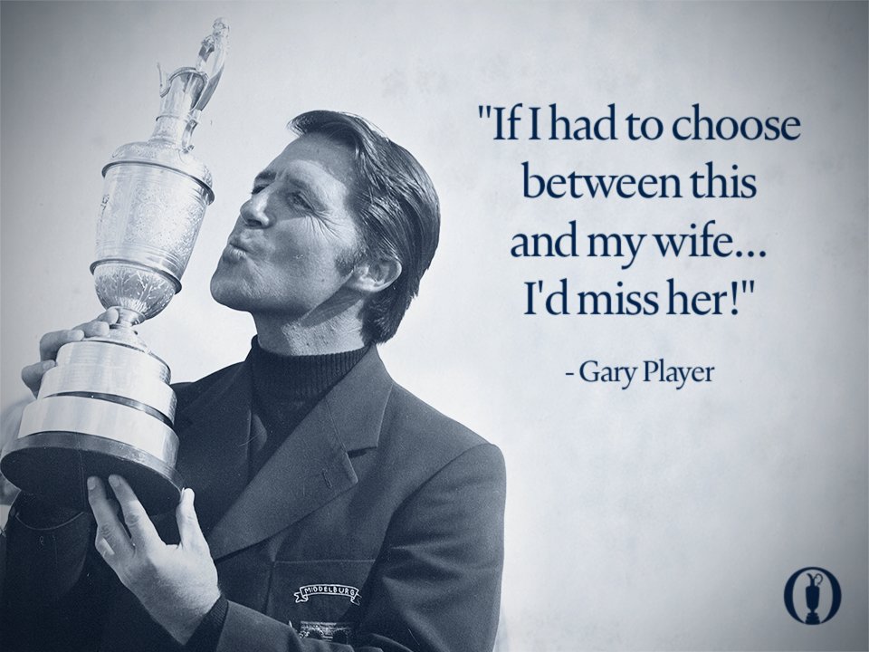 .@GaryPlayer and his wife have now been married for 60 years. He recently quipped: "I have been paying for this quote ever since!" 😬