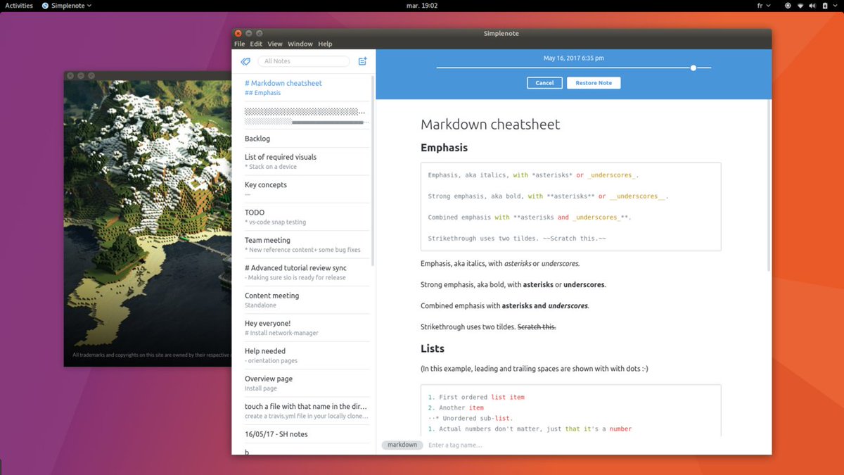 ubuntu's tweet photo. Simplenote gives a new life to your notes https://t.co/C3S9pv8t5T #electron #webdev https://t.co/pxptjgm74E