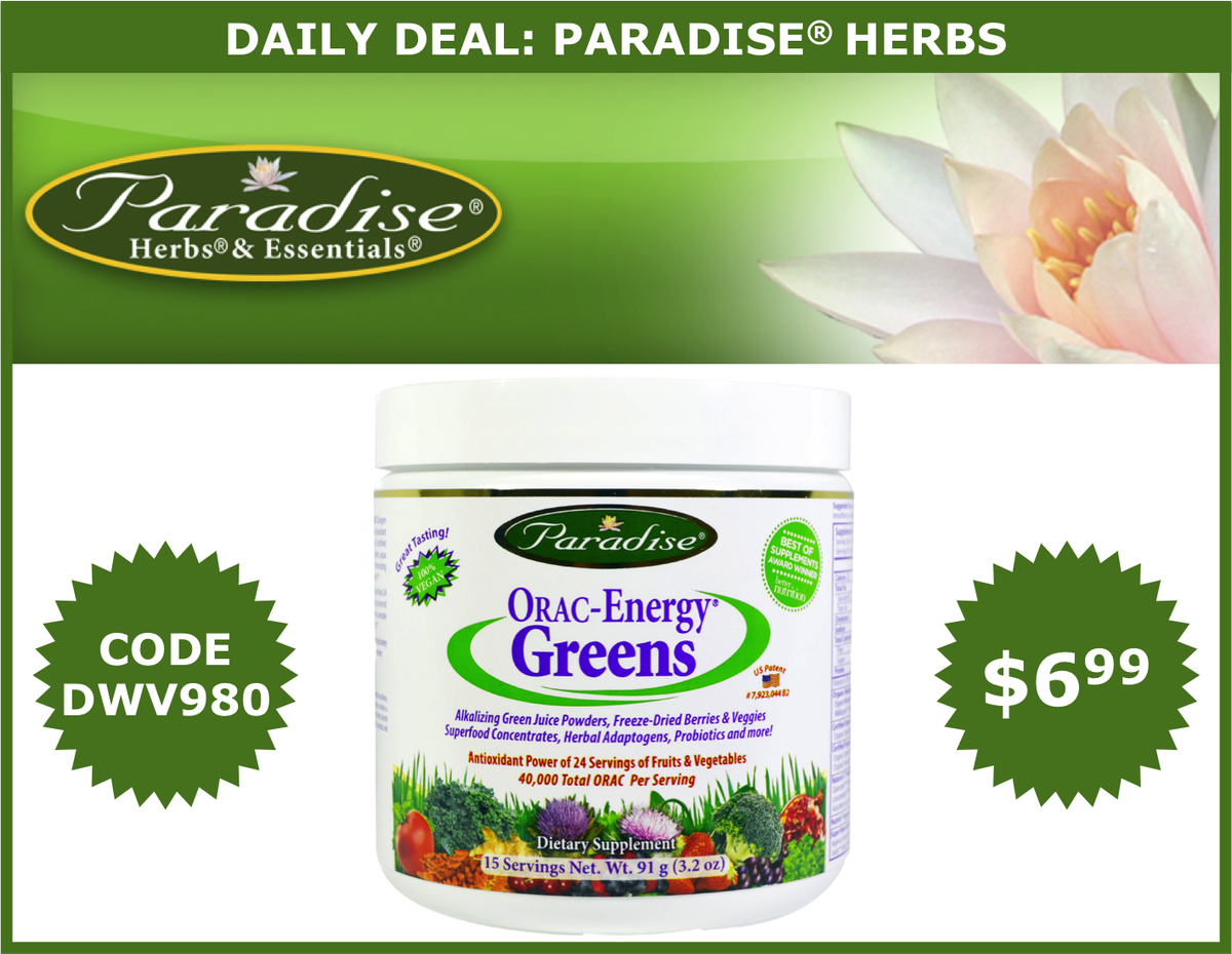 dwv980's tweet photo. 🍀DAILY DEAL: #ParadiseHerbs - https://t.co/l6ds6n9XAP
✅Ends 05/18 10am PT
✅Use code DWV980
#iherb #Superfoods #GreenFormulas #Supplements https://t.co/KKyDxvroHT
