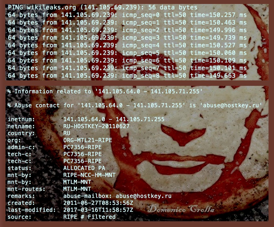 conspirator0's tweet photo. Final #Wikileaks check of this experiment: #Hostkey (Russia).  Once a day for two weeks, got the Russian IP 10 of 14 times.  #TrumpRussia https://t.co/5XVAcYvIVq