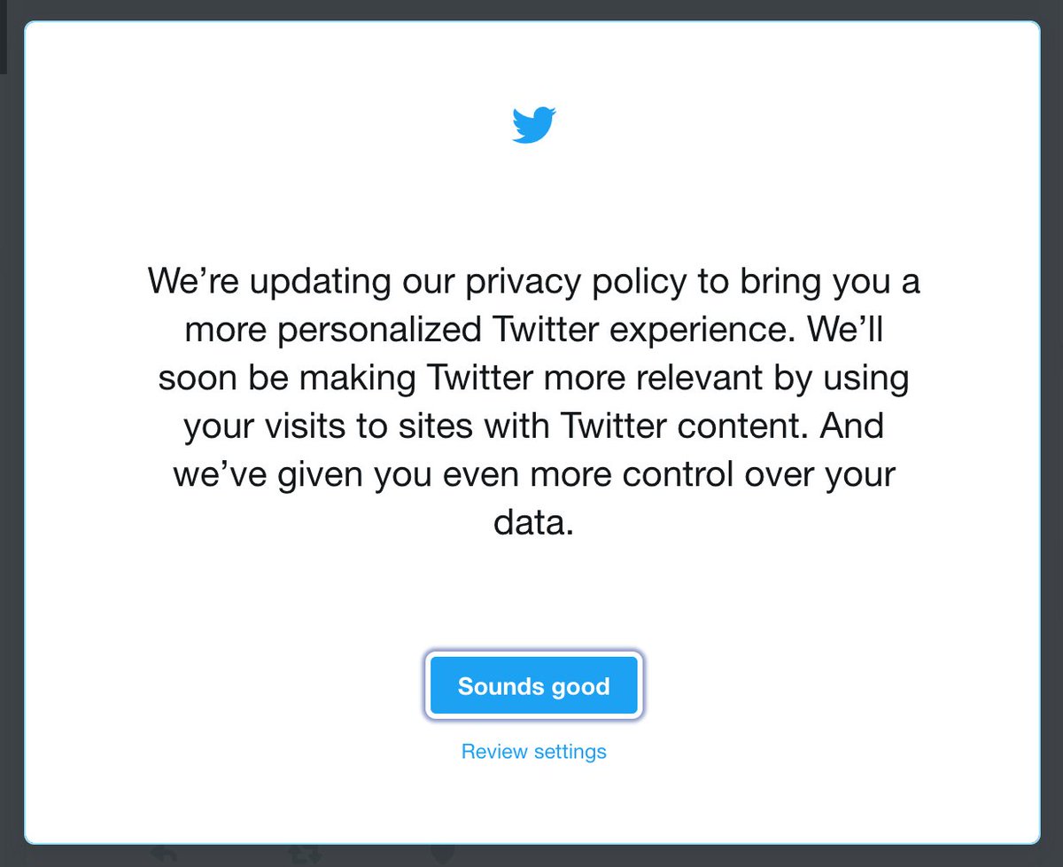 Twitter privacy policy change