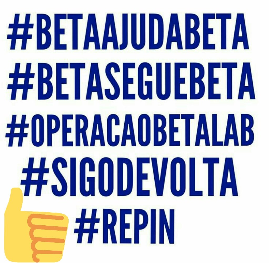 Segue que sigo de volta!
Ajude que eu ajudo!
#RT
#TimBeta
#TimBetaLab
#BetaAjuda
#BetaAjudaBeta
#OperacaoBetaLab
#OperaçãoRetweet