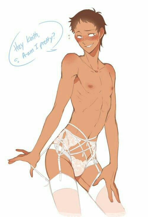 "H-How do i look daddy~?" he started to blush looking at his lover