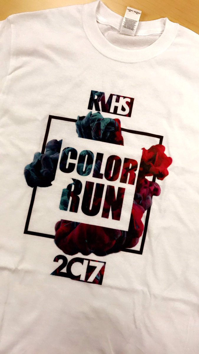 ColorRun_RVHS's tweet image. T-shirts are in! They come included in registration fees, don't forget to register for the Color Run this Saturday! Fun Run and 5k races!!!