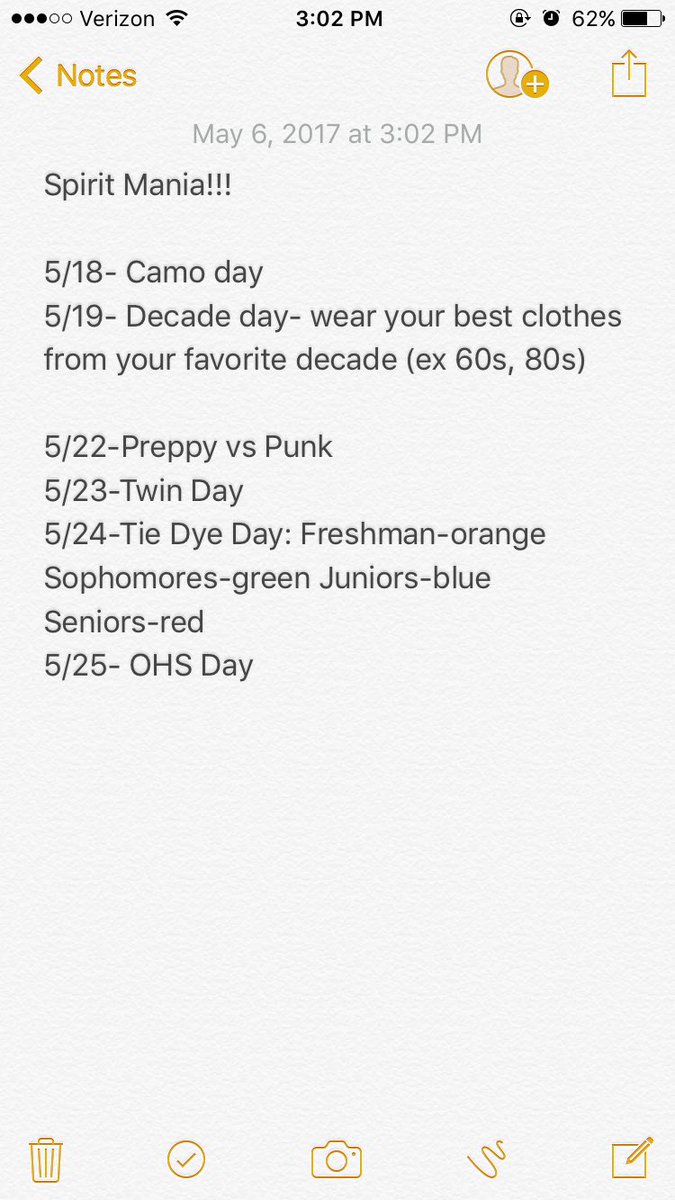 ohsstudents_7's tweet photo. Spirit week starts tmr ! Don't forget to dress up https://t.co/4EfbdKT3gx