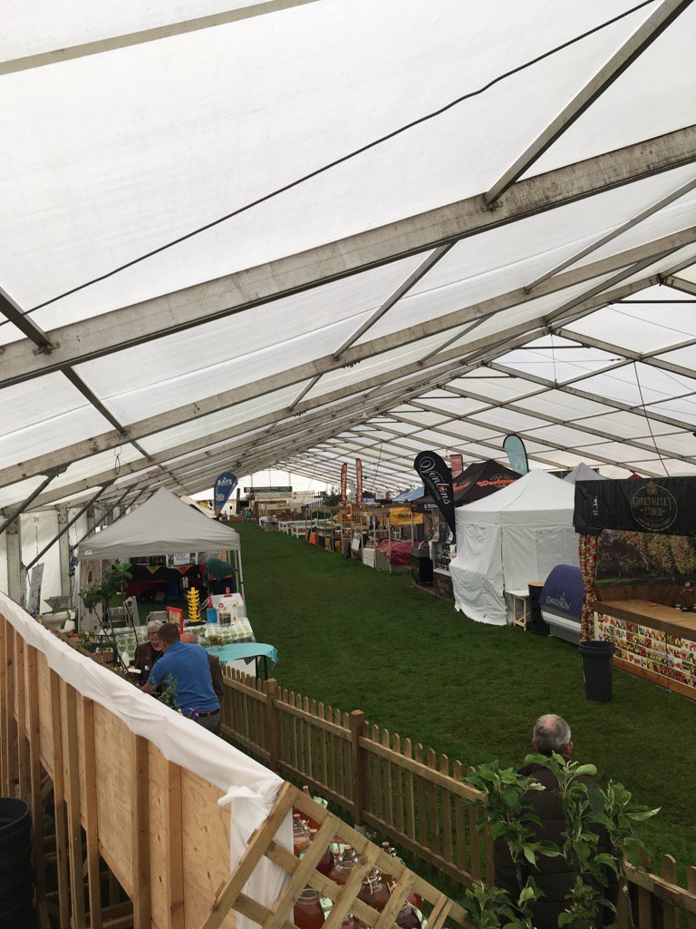 powderhamfarmer's tweet photo. All ready for action in the food and drink pavilion @DevonCountyShow https://t.co/QPtqOQpAVl