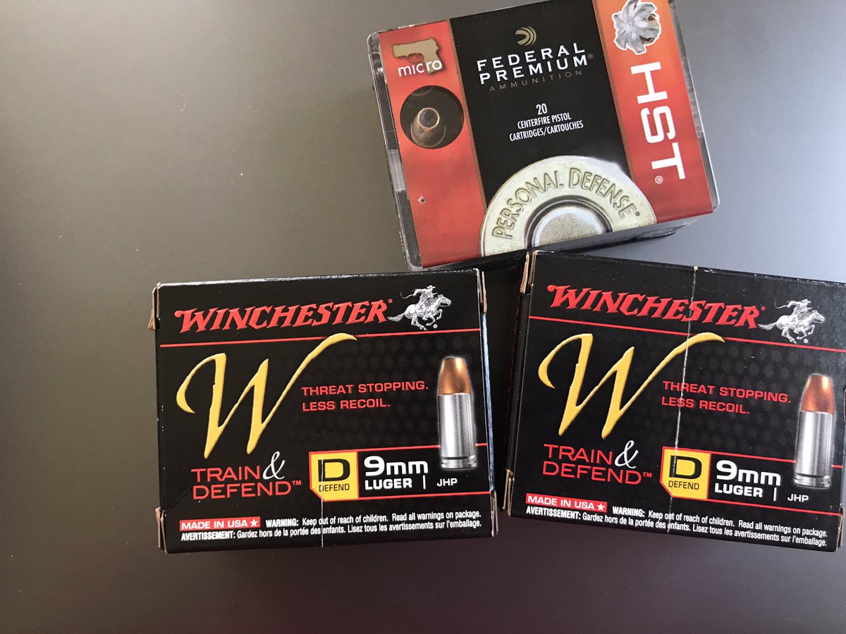 HARangeReport's tweet photo. Got myself some new carry ammo. 
#pewpew #guns #ConcealedCarry #9mm #WinchesterWednesday #hst https://t.co/vVzUUhn3L2